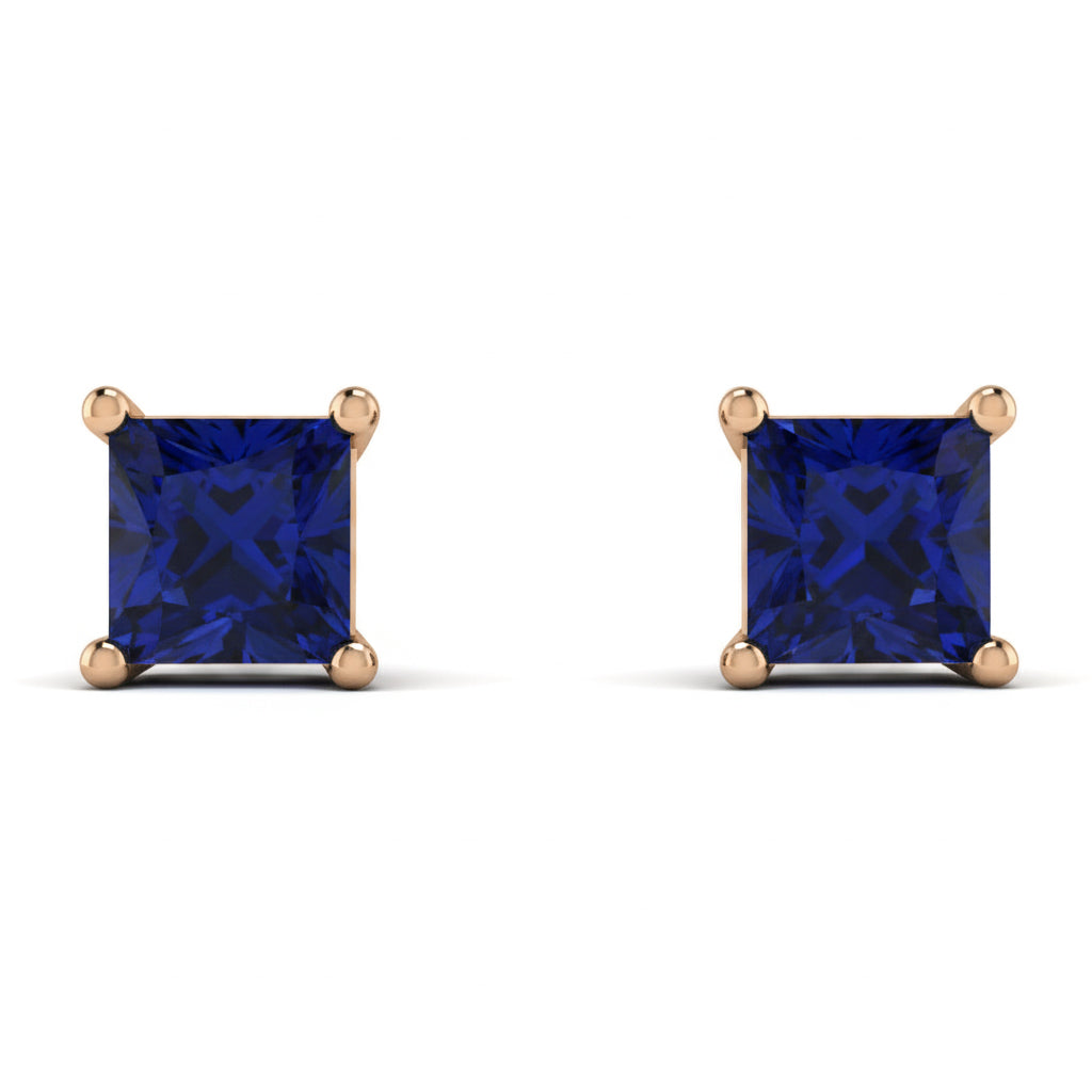 Princess Cut Stud Earrings - Kenia No. 14