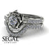 Wedding band for A lady's Rose Bridal Set Diamond Ring - Elena no. 3