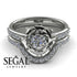 Wedding band for A lady's Rose Bridal Set Diamond Ring - Elena no. 3