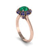Sapphire Crown Halo Engagement Ring - Annie No. 65