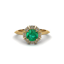 Diamond Crown Halo Engagement Ring - Annie No. 4 image 1