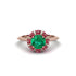 Ruby Crown Halo Engagement Ring - Annie No. 50