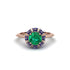 Sapphire Crown Halo Engagement Ring - Annie No. 65