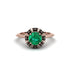 Black Diamond Crown Halo Engagement Ring - Annie No. 35 image 1