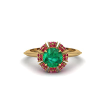 Ruby Crown Halo Engagement Ring - Annie No. 49 image 1
