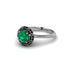 Black Diamond Crown Halo Engagement Ring - Annie No. 36