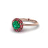 Ruby Crown Halo Engagement Ring - Annie No. 50