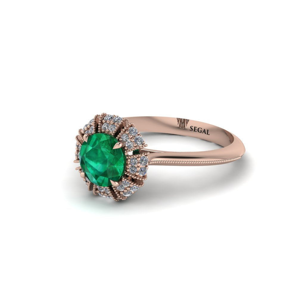 Diamond Crown Halo Engagement Ring - Annie No. 5