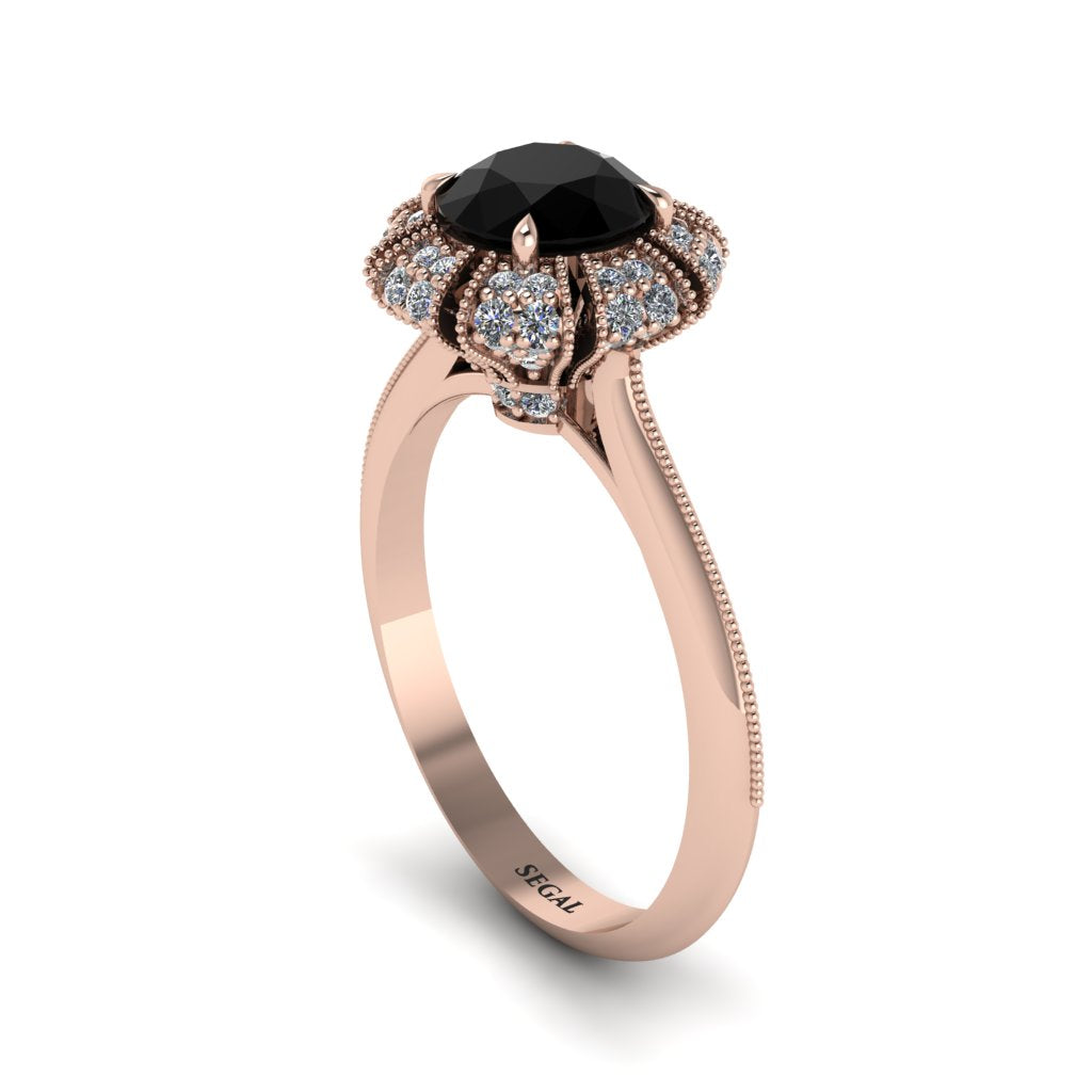 Diamond Crown Halo Engagement Ring - Annie No. 8