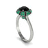 Emerald Crown Halo Engagement Ring - Annie No. 24
