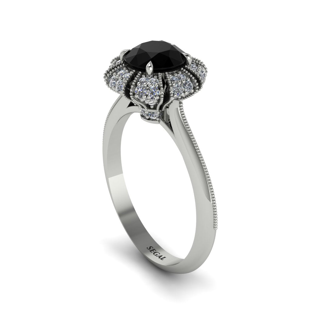 Diamond Crown Halo Engagement Ring - Annie No. 9