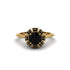 Black Diamond Crown Halo Engagement Ring - Annie No. 37