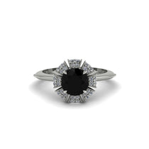 Diamond Crown Halo Engagement Ring - Annie No. 9 image 1