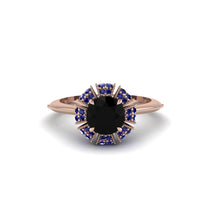 Sapphire Crown Halo Engagement Ring - Annie No. 68 image 1