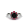 Ruby Crown Halo Engagement Ring - Annie No. 54