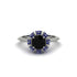 Sapphire Crown Halo Engagement Ring - Annie No. 69