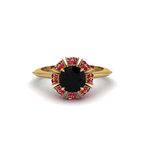Ruby Crown Halo Engagement Ring - Annie No. 52 image 1