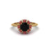Ruby Crown Halo Engagement Ring - Annie No. 52