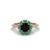 Emerald Crown Halo Engagement Ring - Annie No. 23 image 1