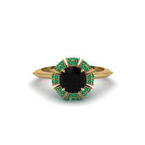 Emerald Crown Halo Engagement Ring - Annie No. 22 image 1