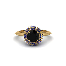 Sapphire Crown Halo Engagement Ring - Annie No. 67 image 1