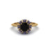 Sapphire Crown Halo Engagement Ring - Annie No. 67