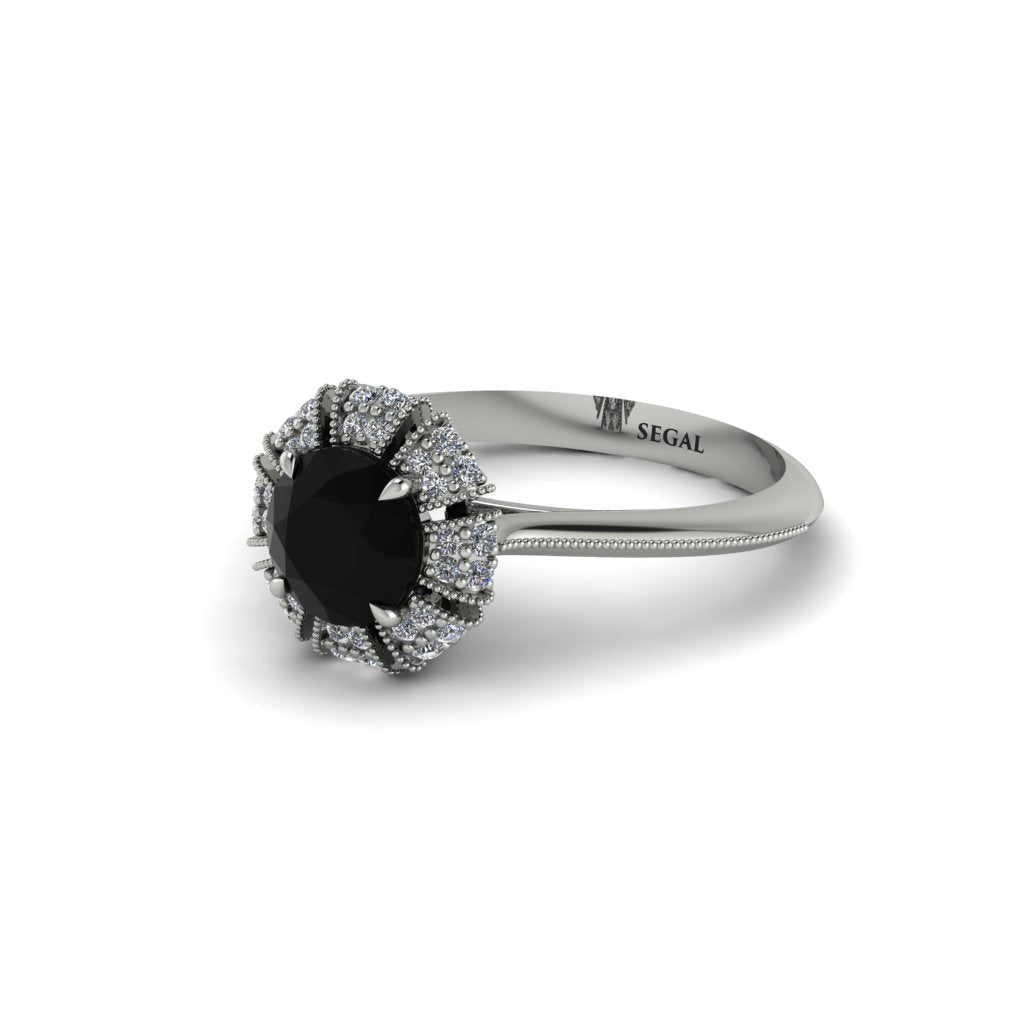 Diamond Crown Halo Engagement Ring - Annie No. 9