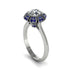 Sapphire Crown Halo Engagement Ring - Annie No. 63