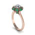 Emerald Crown Halo Engagement Ring - Annie No. 17