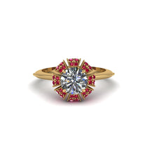 Ruby Crown Halo Engagement Ring - Annie No. 46 image 1