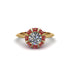 Ruby Crown Halo Engagement Ring - Annie No. 46
