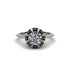 Black Diamond Crown Halo Engagement Ring - Annie No. 33 image 1