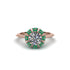 Emerald Crown Halo Engagement Ring - Annie No. 17 image 1