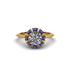 Sapphire Crown Halo Engagement Ring - Annie No. 61