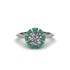 Emerald Crown Halo Engagement Ring - Annie No. 18