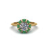 Emerald Crown Halo Engagement Ring - Annie No. 16 image 1