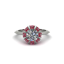 Ruby Crown Halo Engagement Ring - Annie No. 48 image 1
