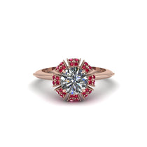 Ruby Crown Halo Engagement Ring - Annie No. 47 image 1