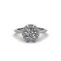 Diamond Crown Halo Engagement Ring - Annie No. 3 image 1