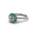 Emerald Crown Halo Engagement Ring - Annie No. 18