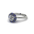 Sapphire Crown Halo Engagement Ring - Annie No. 63