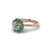 Emerald Crown Halo Engagement Ring - Annie No. 17