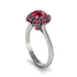 Ruby Crown Halo Engagement Ring - Annie No. 57