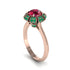 Emerald Crown Halo Engagement Ring - Annie No. 26