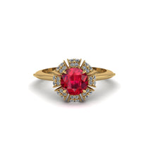 Diamond Crown Halo Engagement Ring - Annie No. 10 image 1