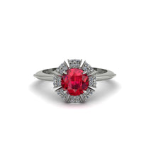 Diamond Crown Halo Engagement Ring - Annie No. 12 image 1