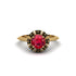Black Diamond Crown Halo Engagement Ring - Annie No. 40