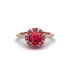 Ruby Crown Halo Engagement Ring - Annie No. 56 image 1