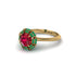 Emerald Crown Halo Engagement Ring - Annie No. 25