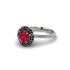 Black Diamond Crown Halo Engagement Ring - Annie No. 42